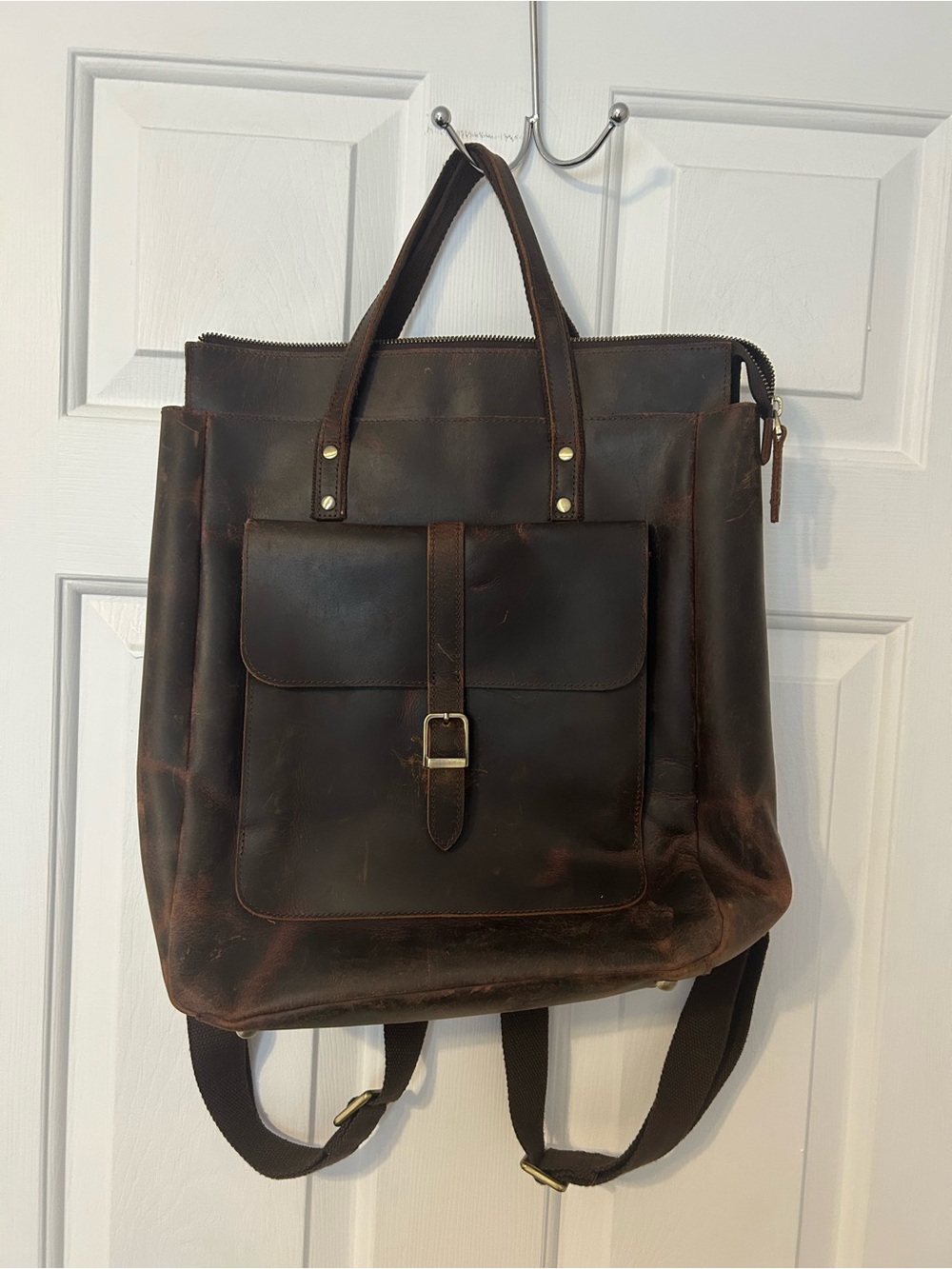 Leather laptop bag